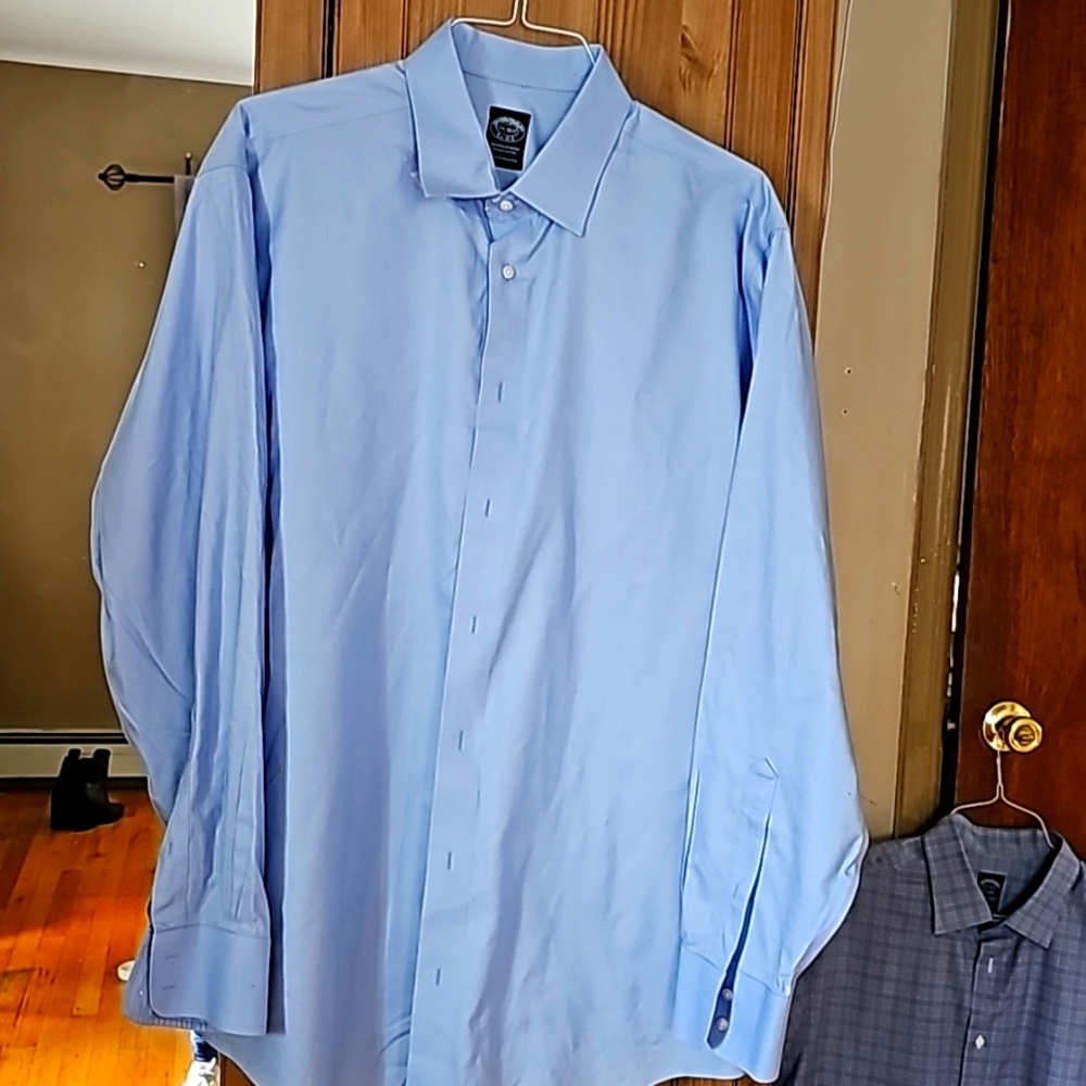 Brooks brothers  big and tall ligh blue pinpoint spread button